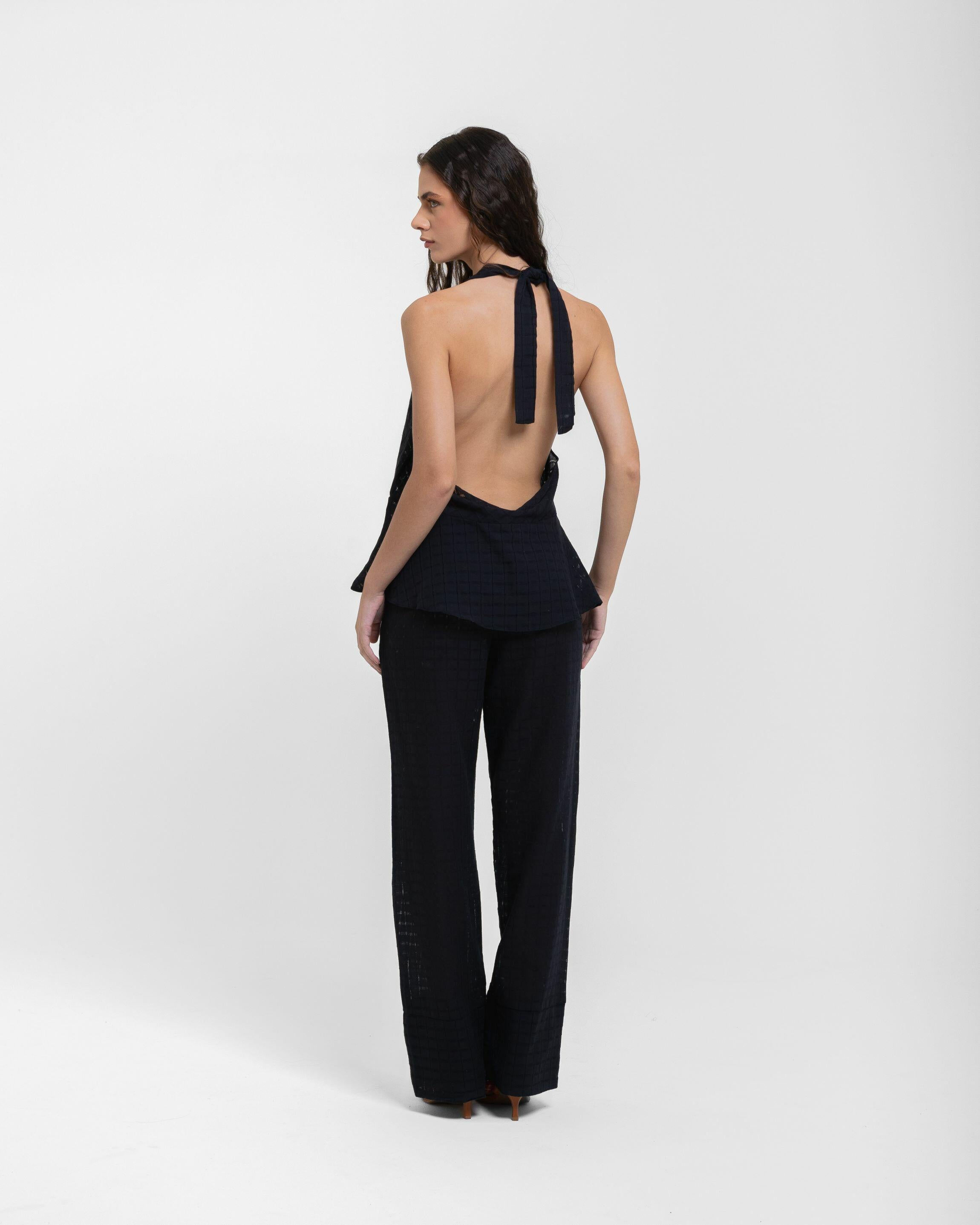 CALÇA CADARÇO AJOUR - PRETO