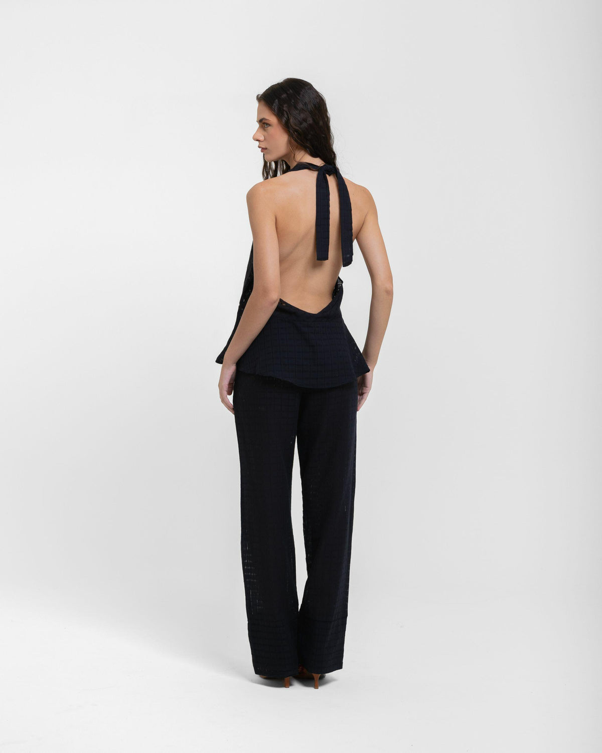 CALÇA CADARÇO AJOUR PRETO