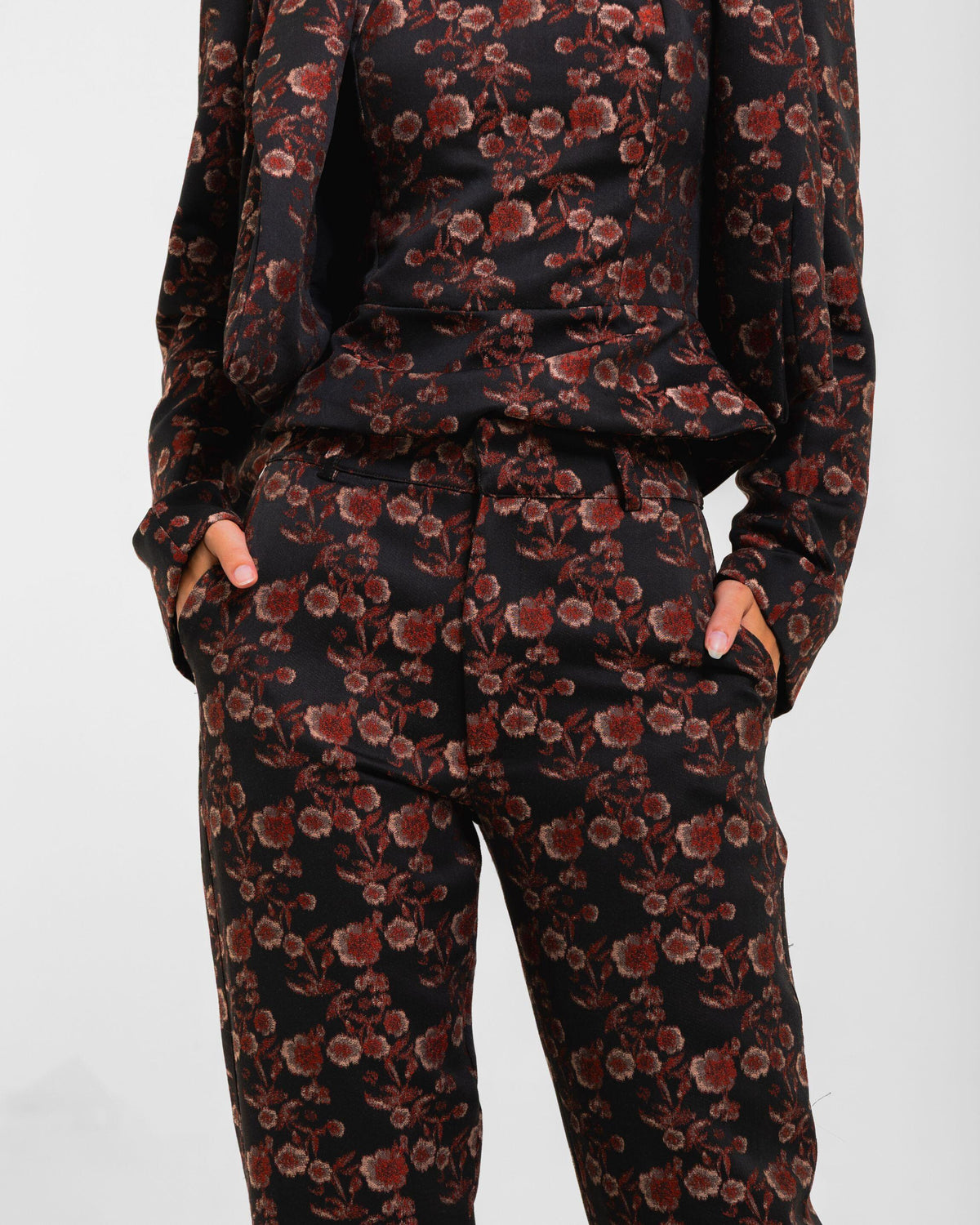 CALÇA VALENTINA JACQUARD IPÊ VINHO