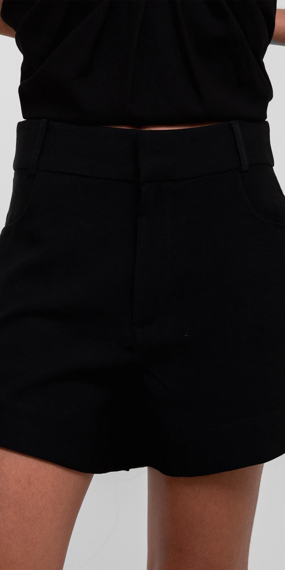 SHORT EVASE CUPRO LIKE PRETO