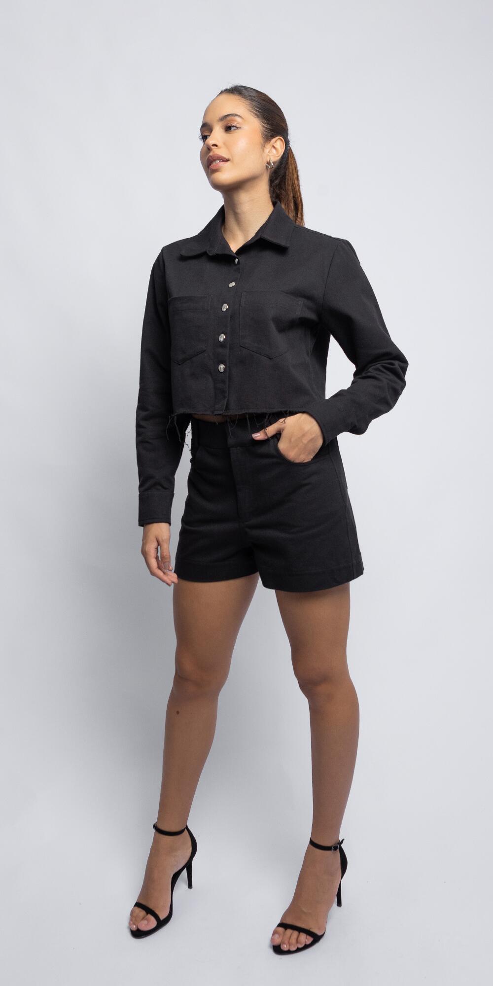 SHORT RETO SARJA PRETO