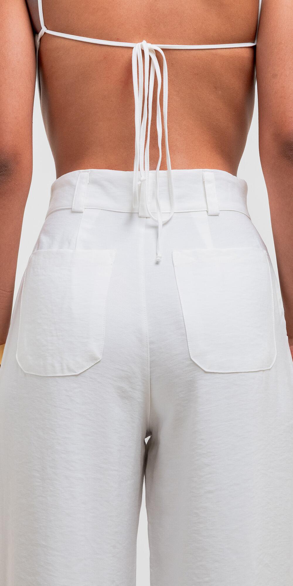 CALÇA BETINA CUPRO LIKE BRANCO