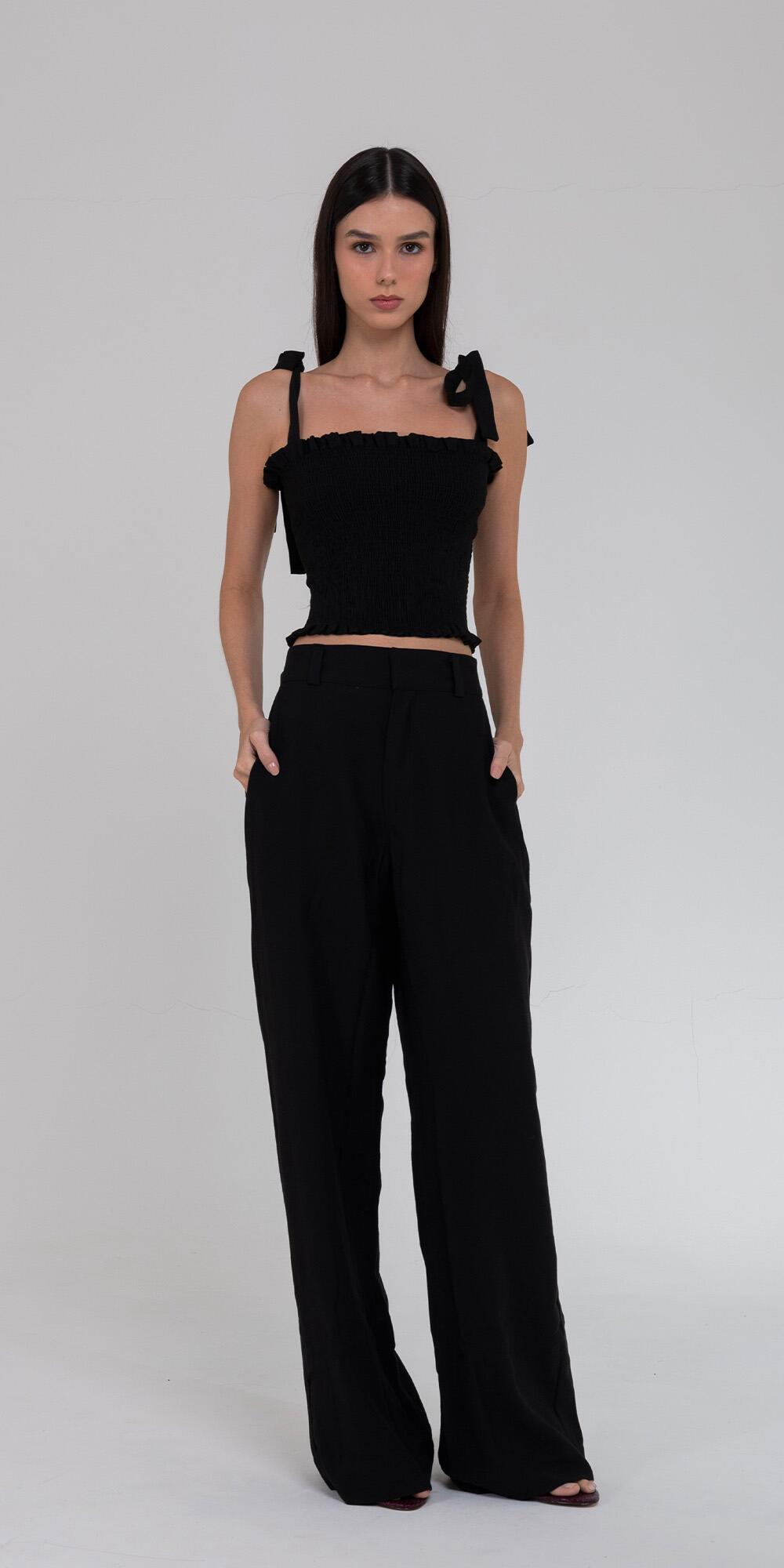 CALÇA BETINA CUPRO LIKE PRETO