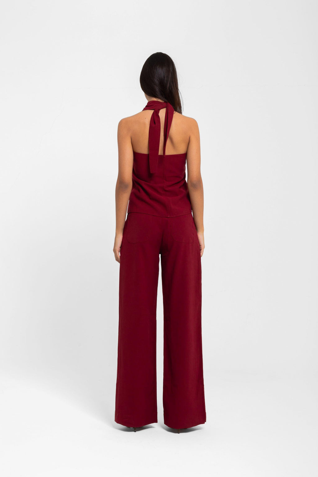 CALÇA BETINA CUPRO PROVENCE VINHO