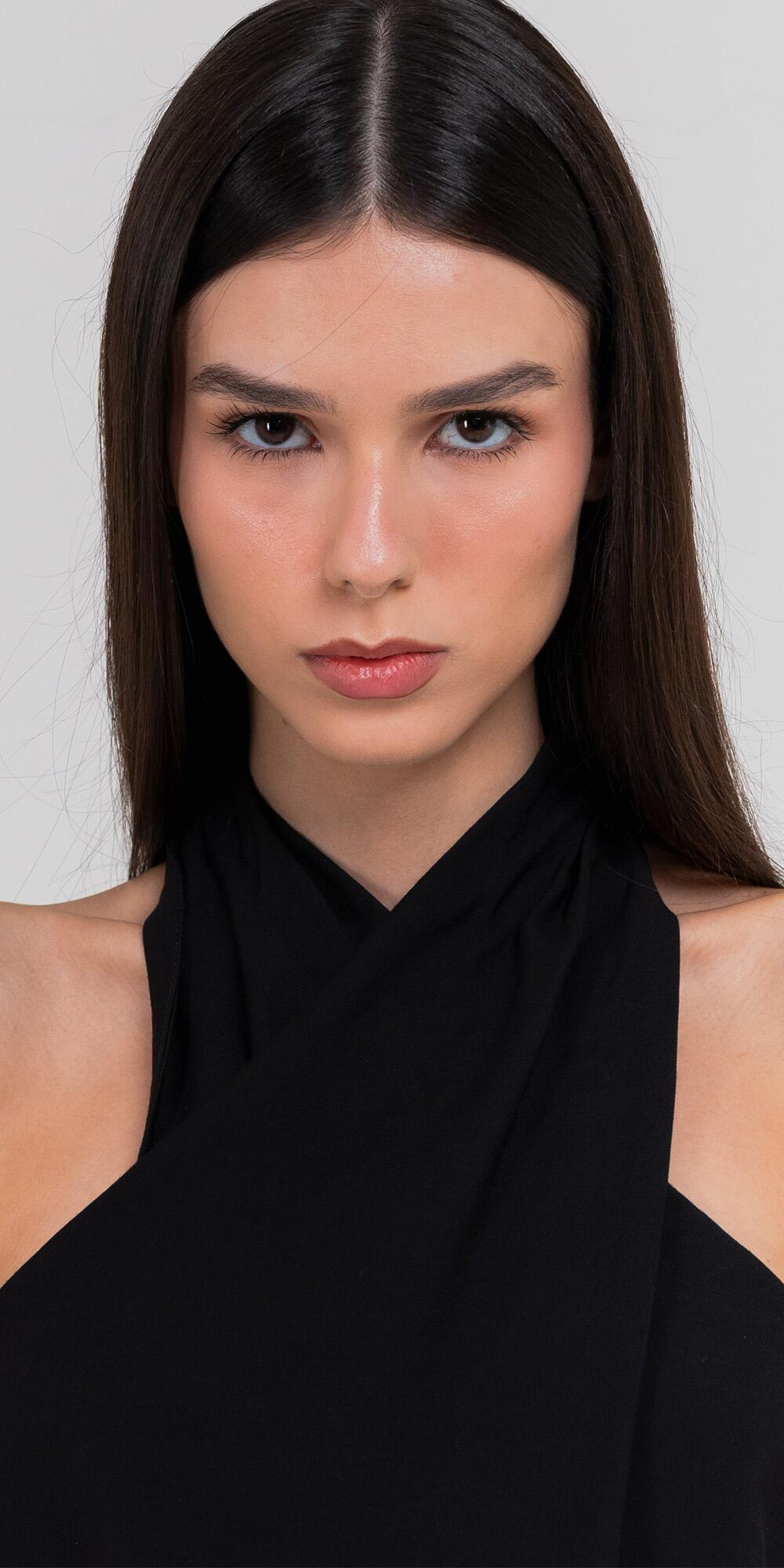 BLUSA SIENNA CUPRO LIKE PRETO
