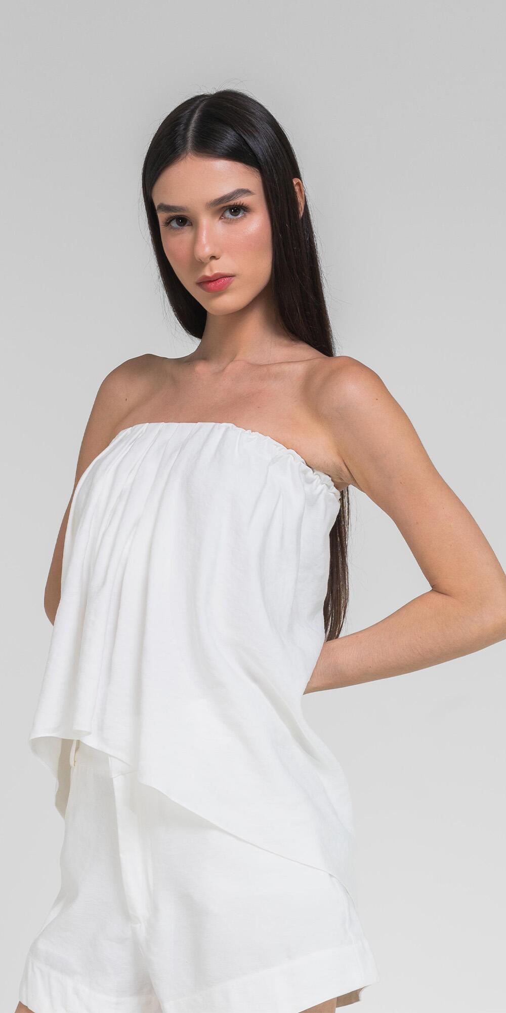 BLUSA BIANCHI CUPRO LIKE BRANCO