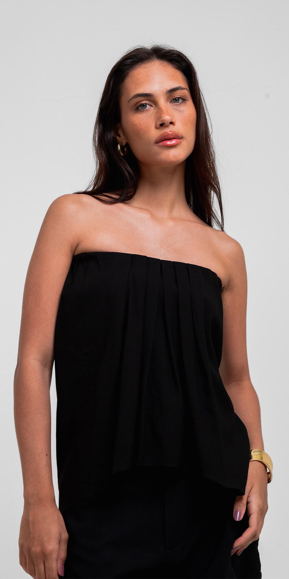 BLUSA BIANCHI CUPRO LIKE PRETO
