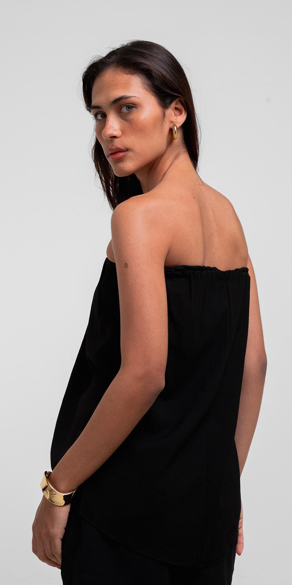 BLUSA BIANCHI CUPRO LIKE PRETO