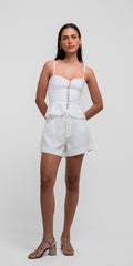 SHORT EVASE CUPRO LIKE BRANCO