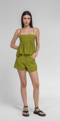 SHORT EVASE CUPRO LIKE WASABI