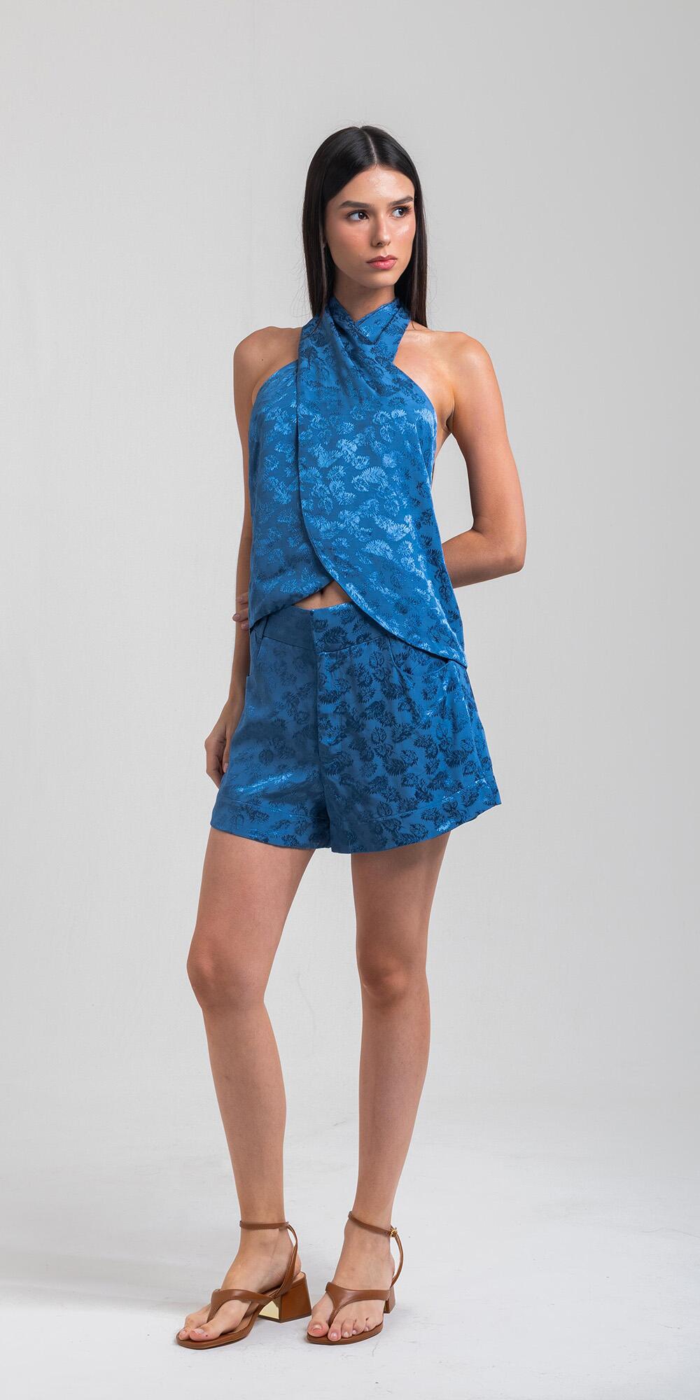 SHORT EVASE MADELAINE AZUL