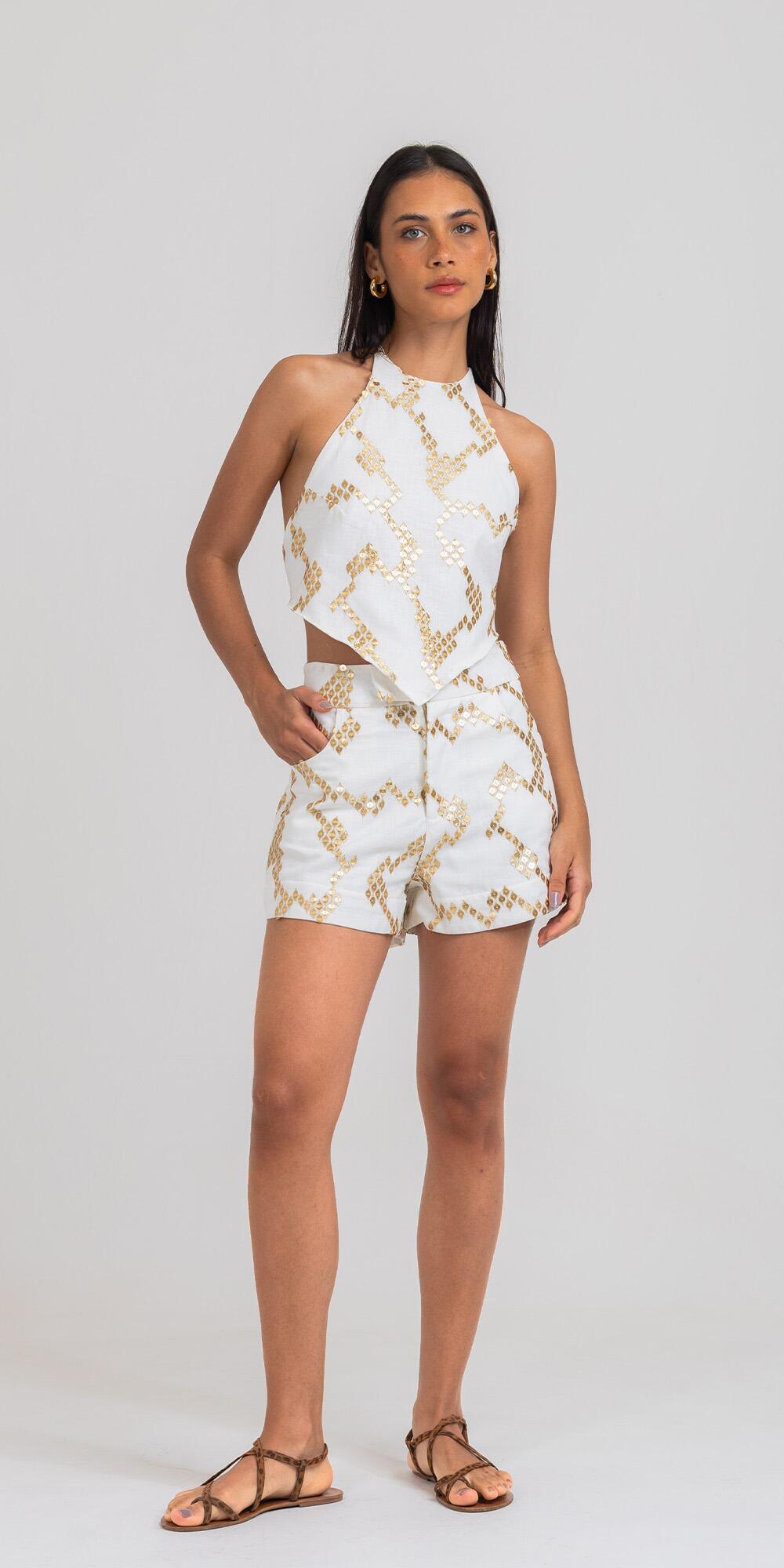 SHORT EVASE SERINAGAR OFF WHITE
