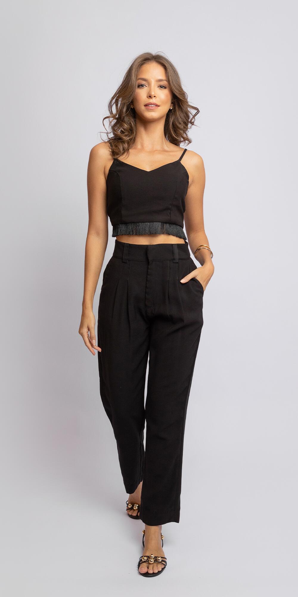 CALÇA BRUNA CUPRO LIKE PRETO