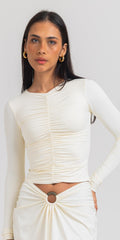 BLUSA ELLA POLIAMIDA MACADAMIA