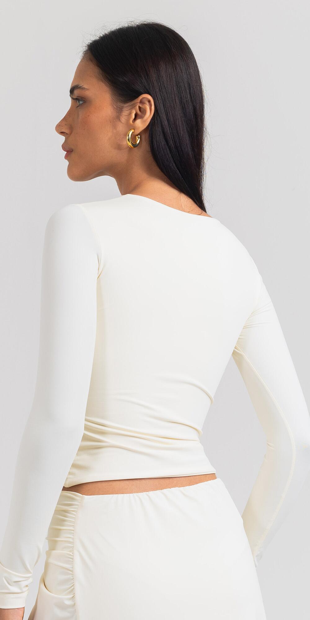 BLUSA ELLA POLIAMIDA MACADAMIA