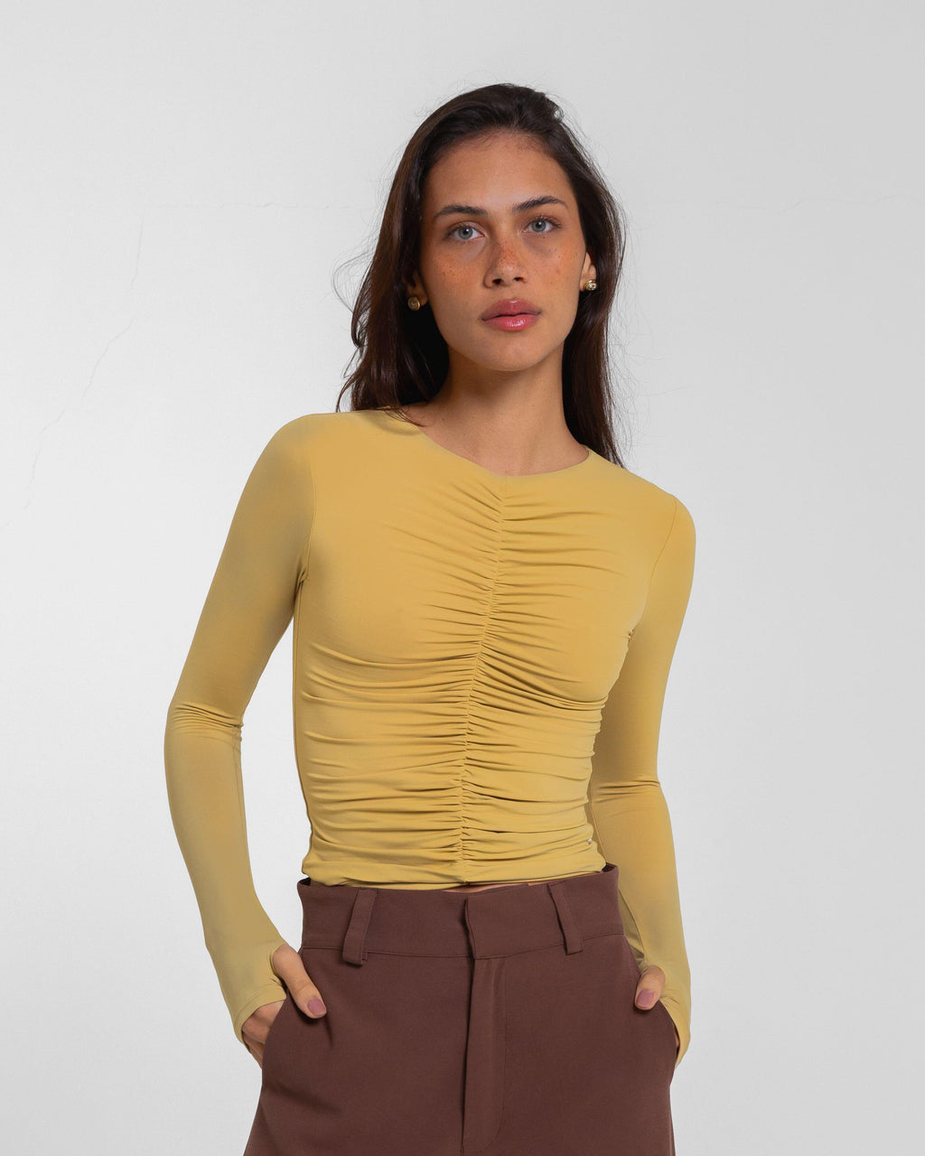 BLUSA ELLA POLIAMIDA SHITAKE