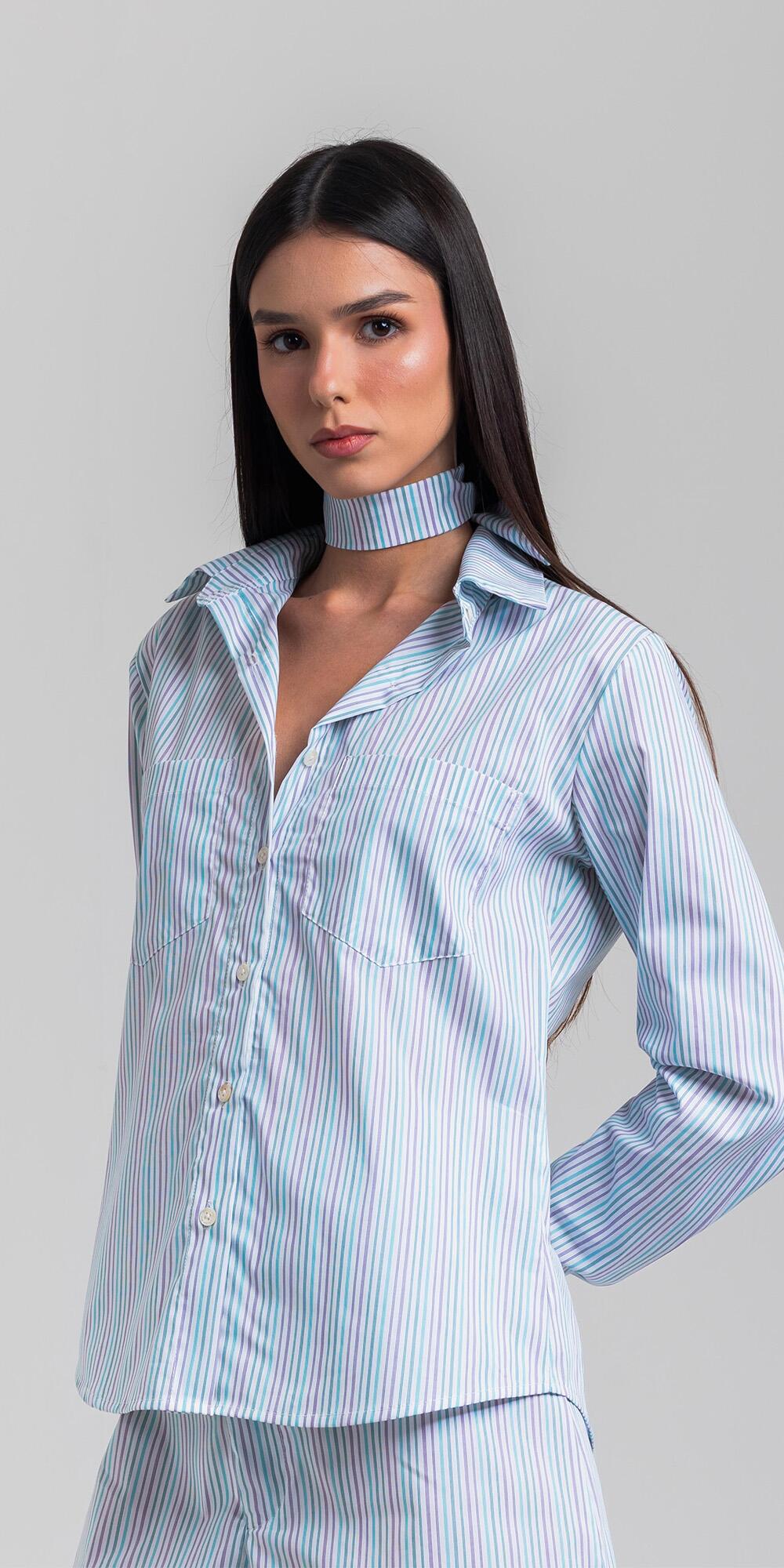 CAMISA HELENA TRICOLINE LISTRAS ARIEL