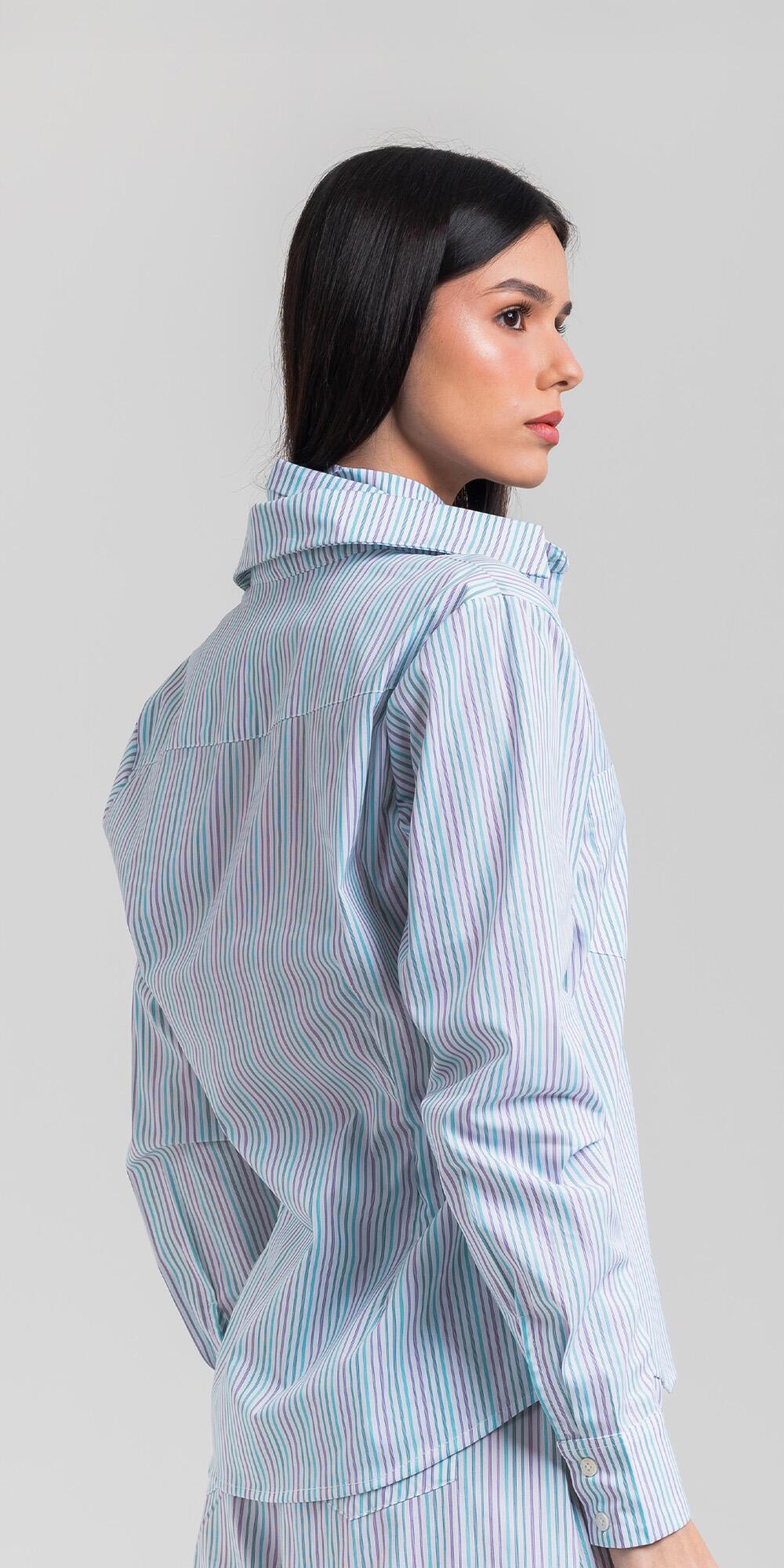 CAMISA HELENA TRICOLINE LISTRAS ARIEL