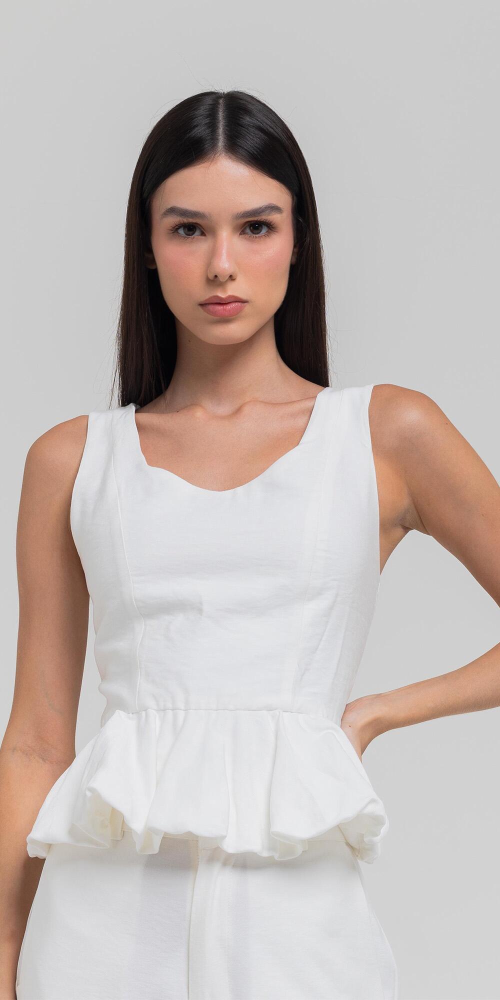 BLUSA ISABEL CUPRO LIKE BRANCO