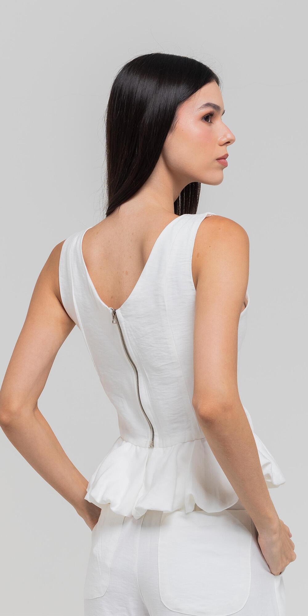 BLUSA ISABEL CUPRO LIKE BRANCO