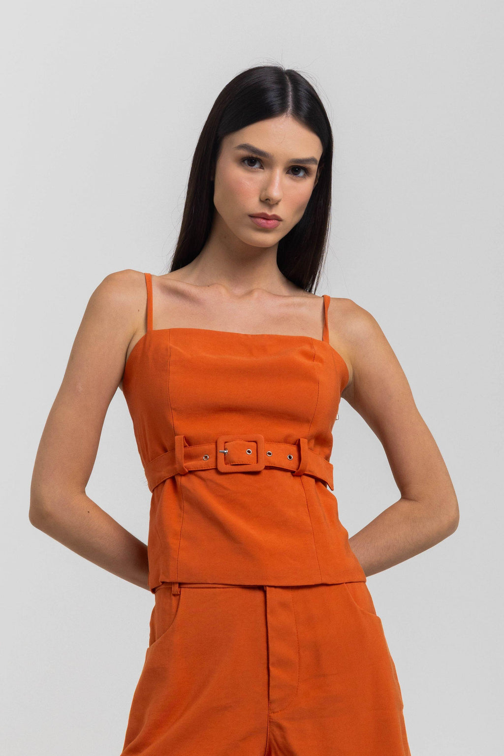 BLUSA CINTO CUPRO LIKE DESERTO