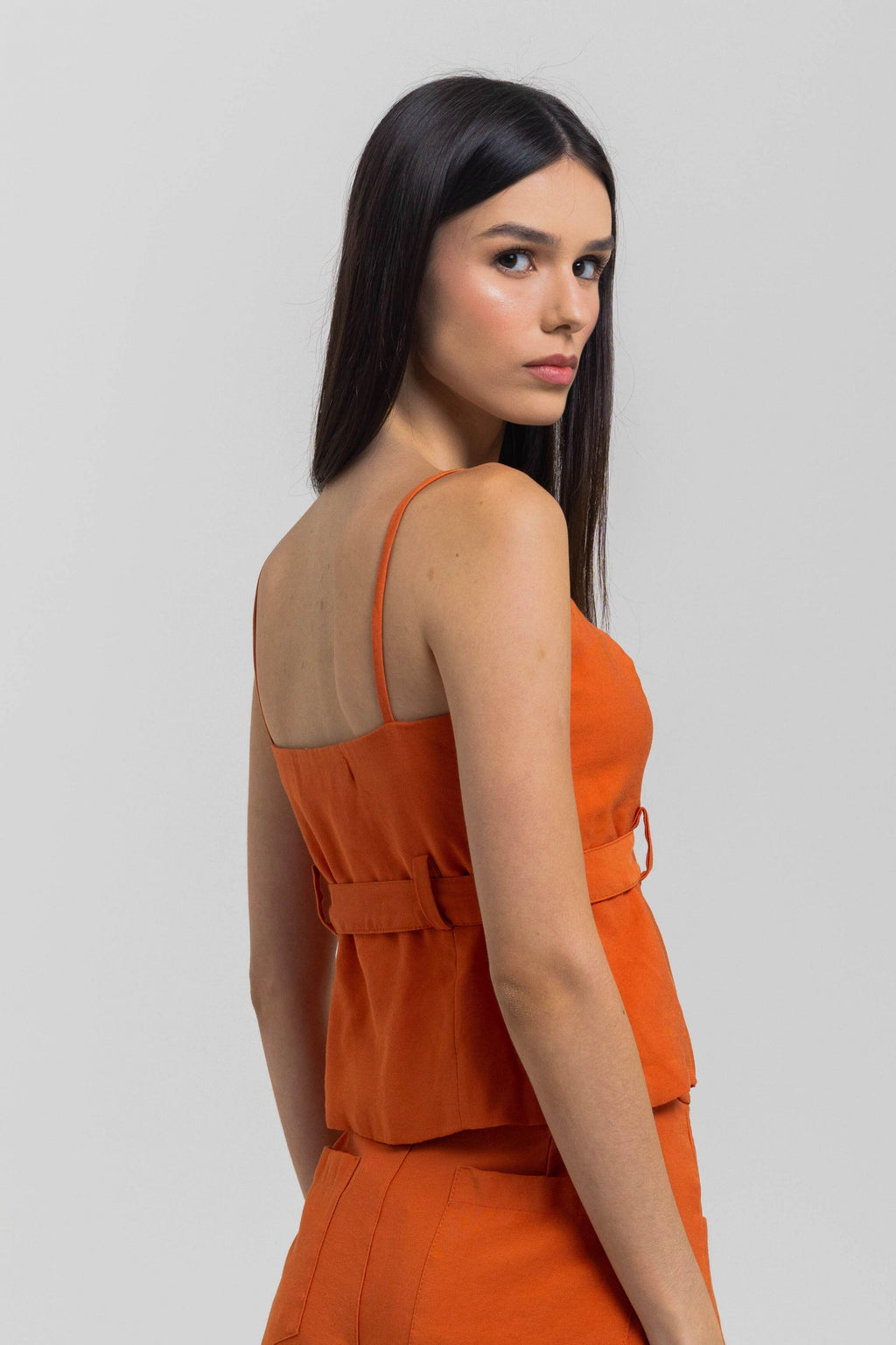 BLUSA CINTO CUPRO LIKE DESERTO