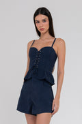 BLUSA LIZ CUPRO LIKE MARINHO