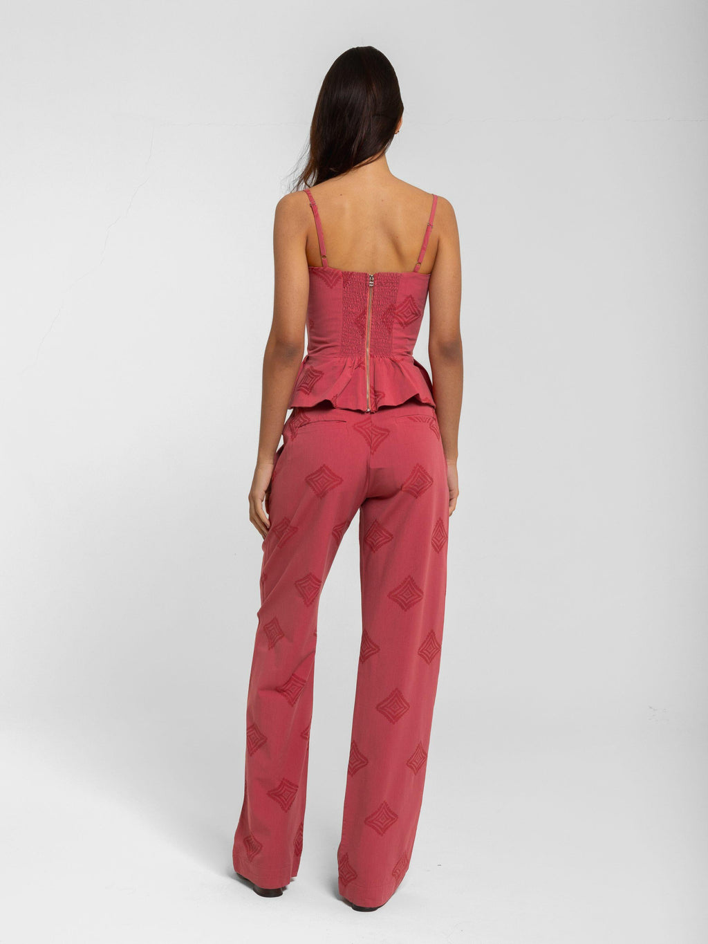 CALÇA BETA JACQUARD KAMALA GOIABA