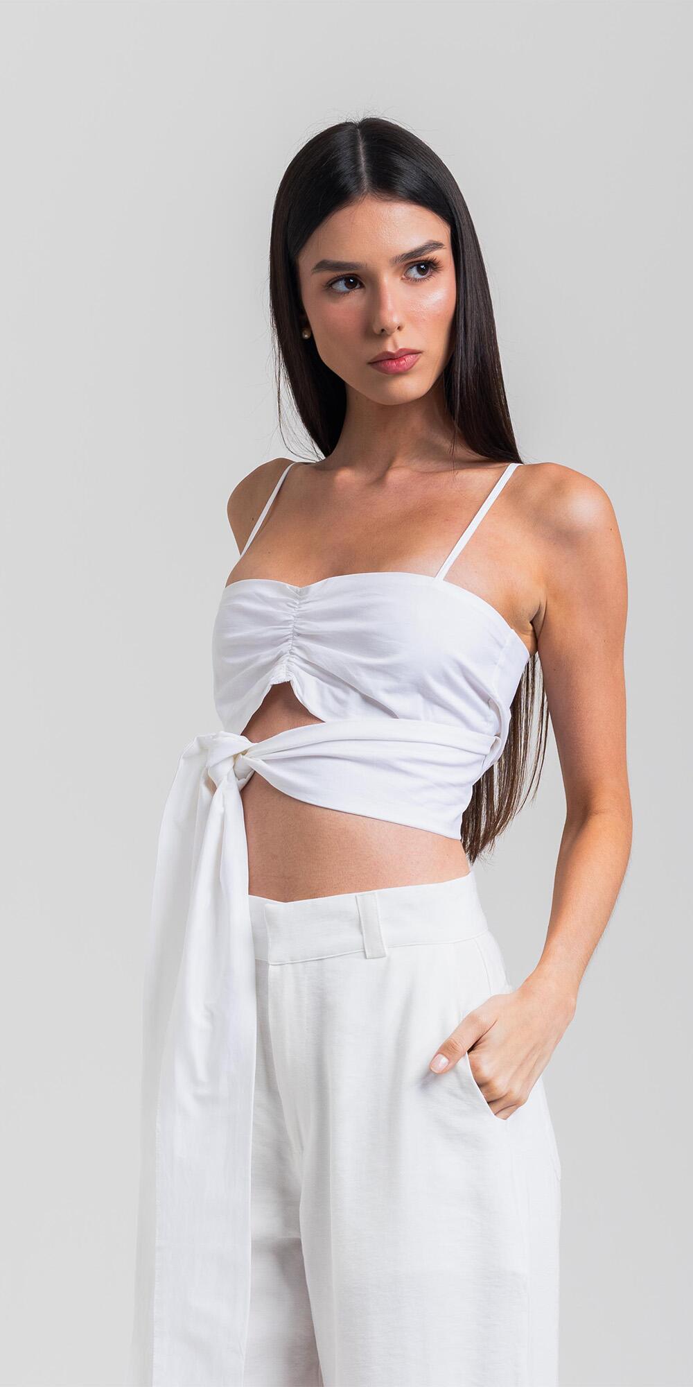 TOP FRAN TRICOLINE OFF WHITE