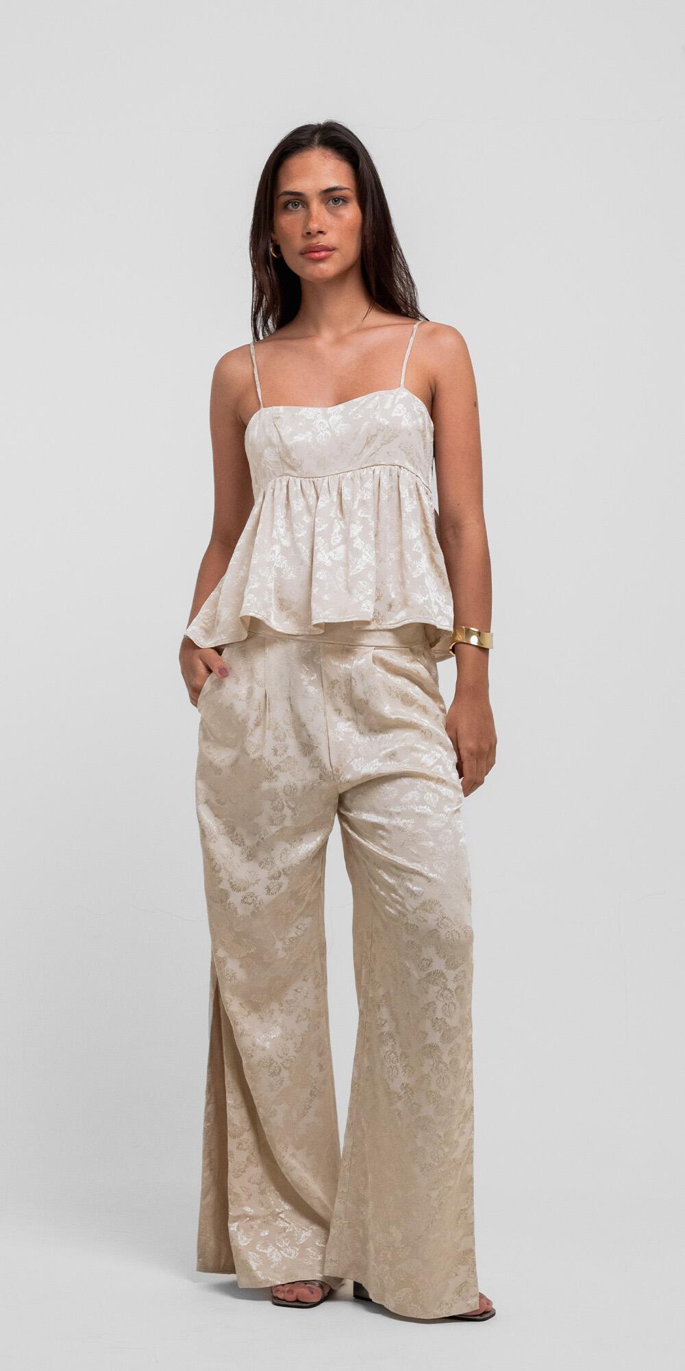 CALÇA MARINA MADELAINE OFF WHITE