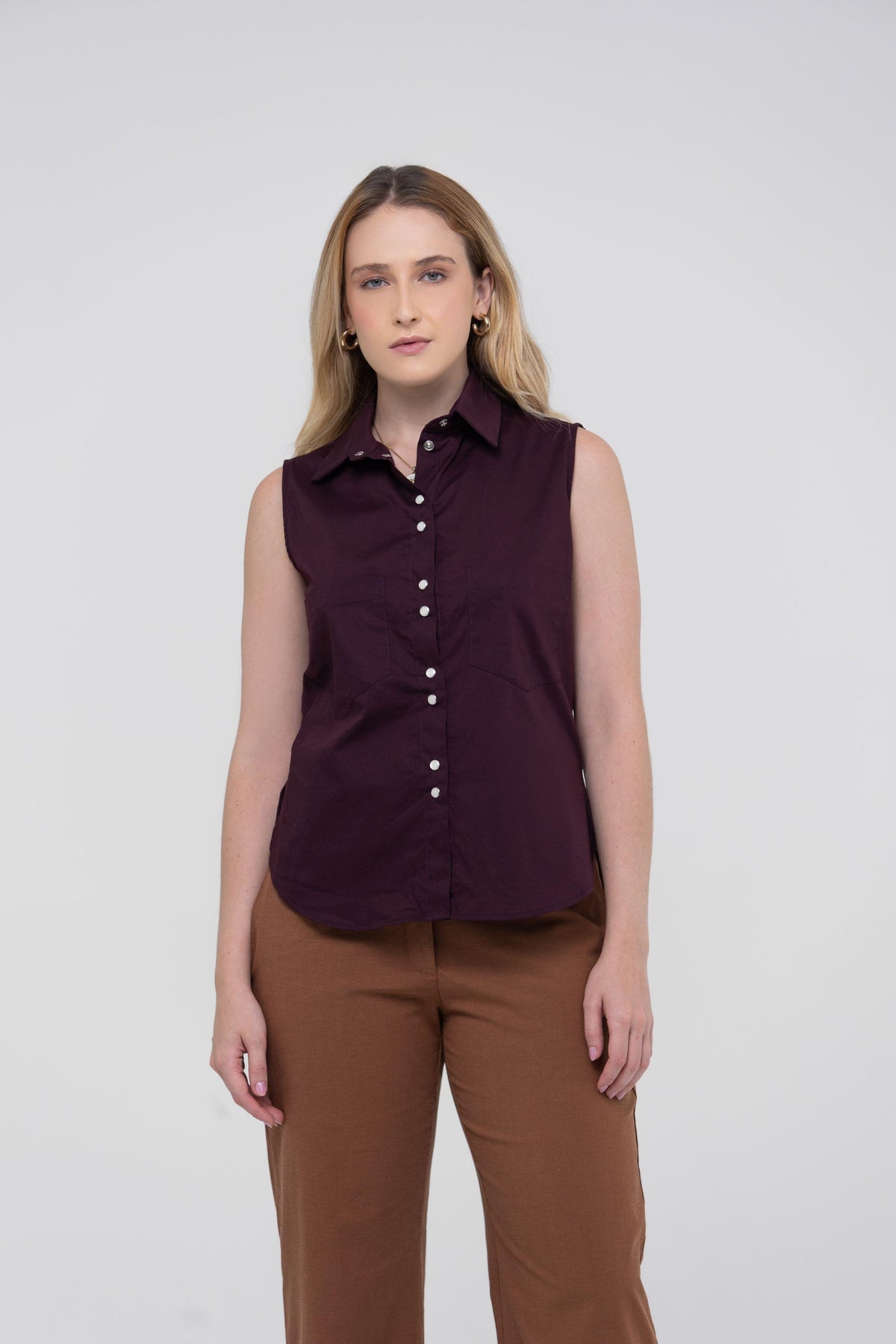 CAMISA FELIPA TRICOLINE WINE