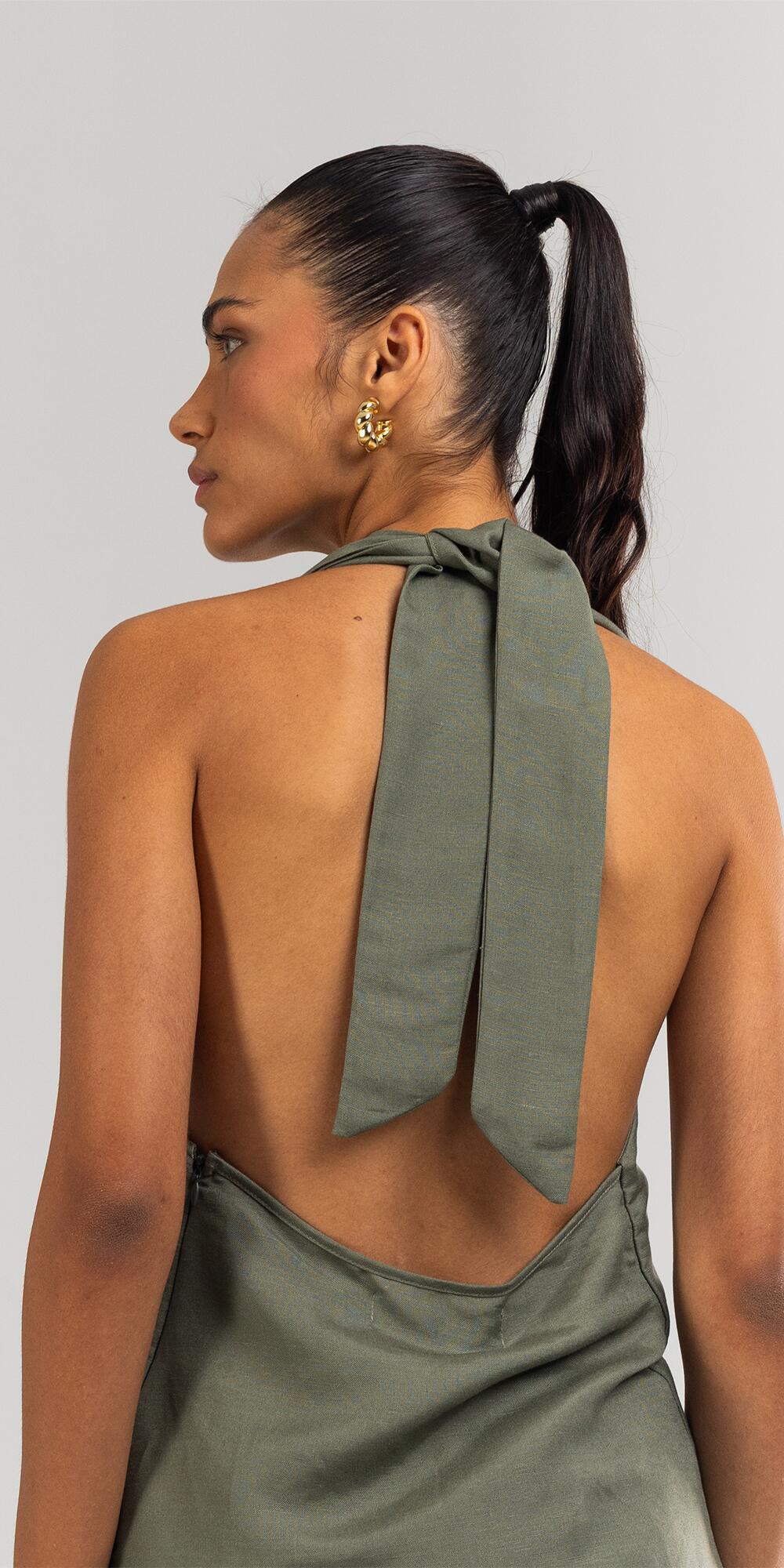 BLUSA CORA LINEN FRESH MILITAR