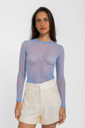 BLUSA SKIN RENDA DELICATA AZUL