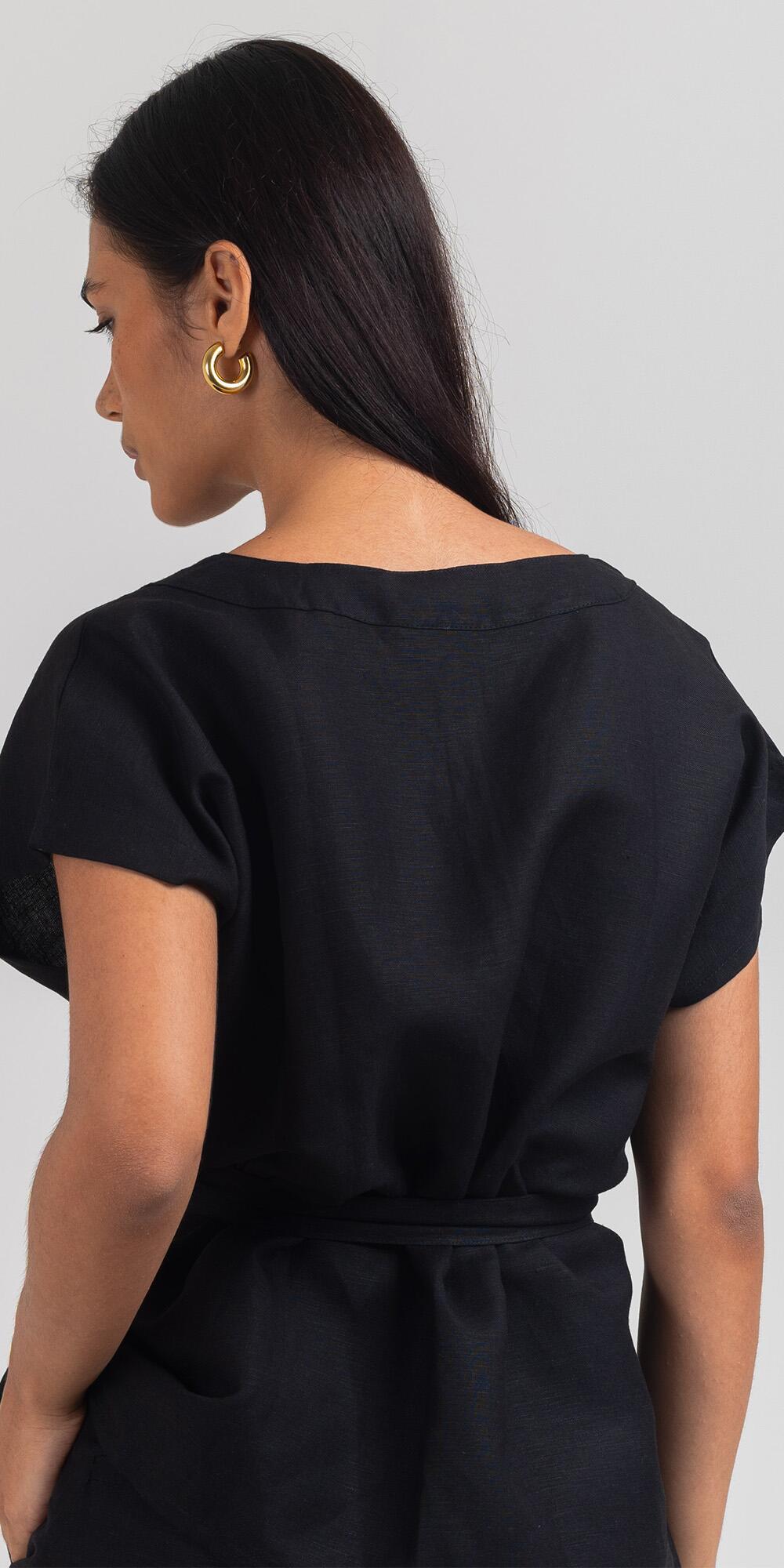 QUIMONO BELA LINEN FRESH PRETO