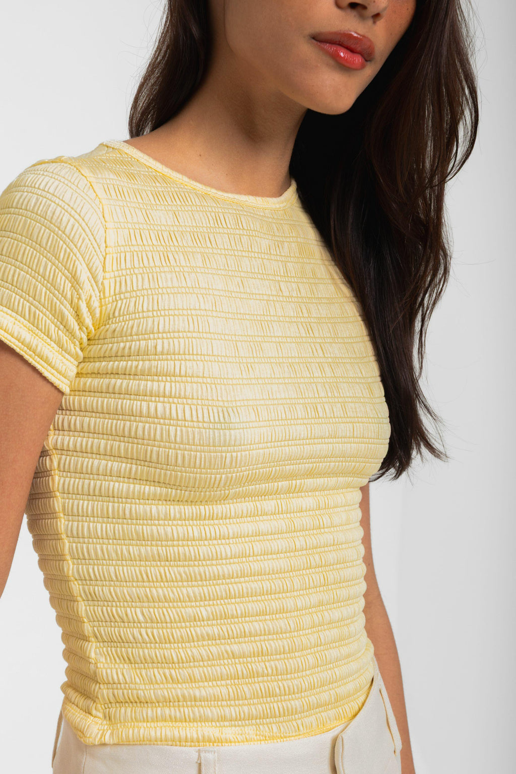 BLUSA TECA CRINKLE BUTTER
