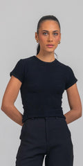 BLUSA TECA CRINKLE PRETO