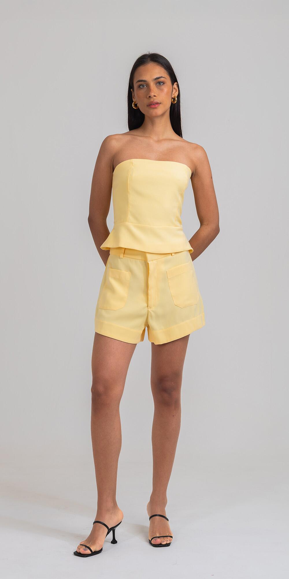 SHORT CECÍLIA CUPRO FINE CREMA