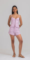 SHORT CECÍLIA LINEN FRESH ROSA GIZ