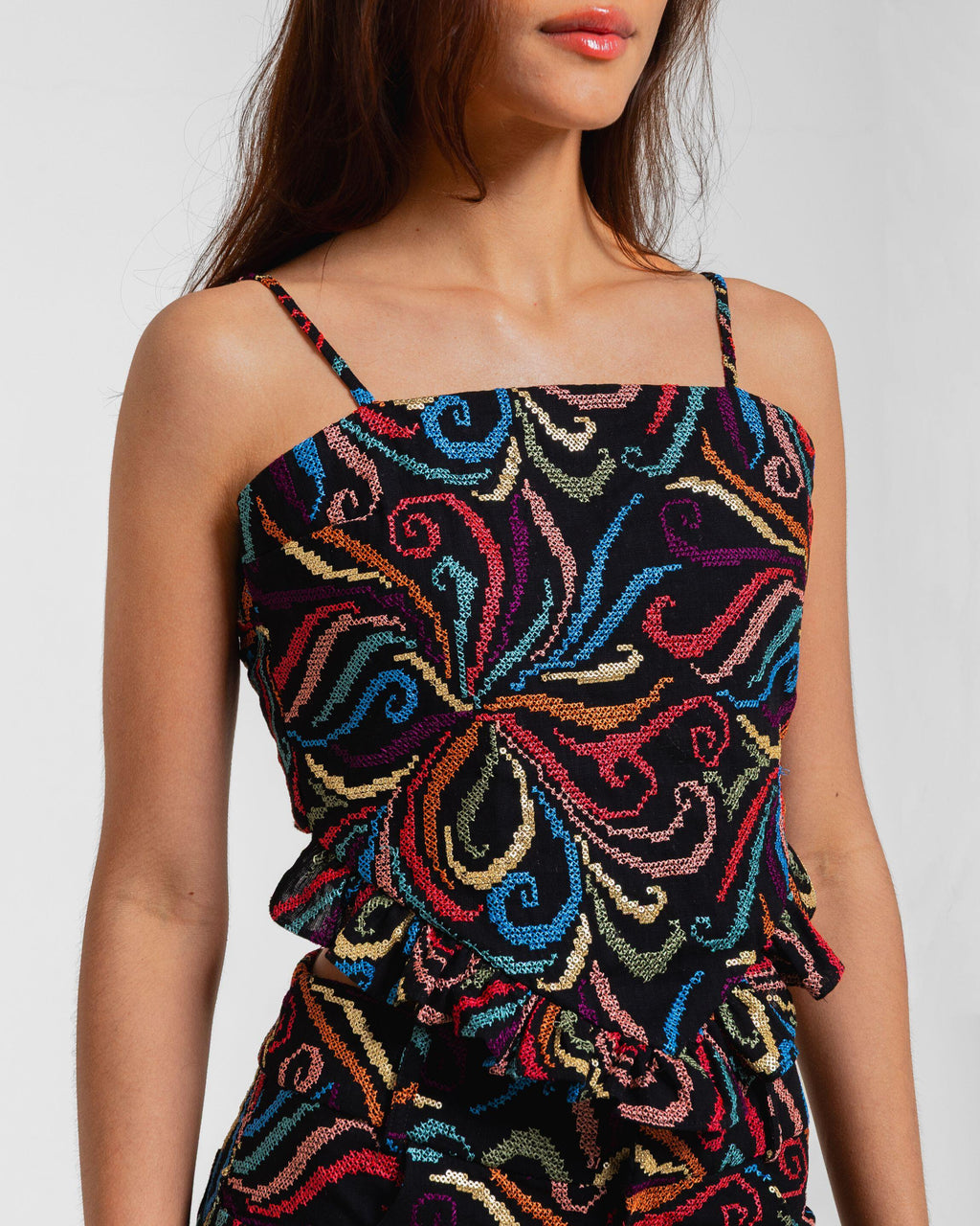 BLUSA JENNE BABADO KAMADEVA BLACK
