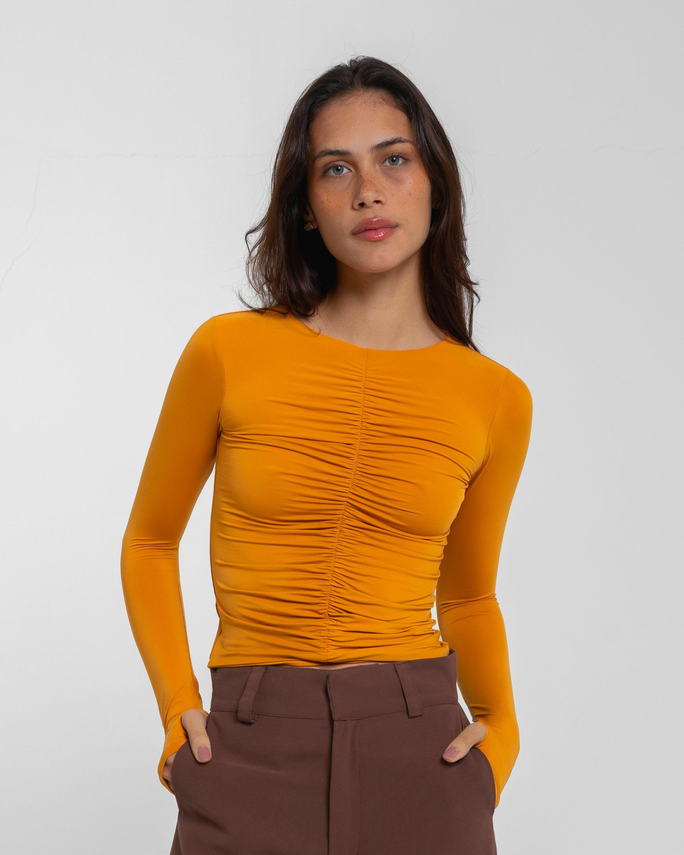 BLUSA ELLA POLIAMIDA CARAMELO