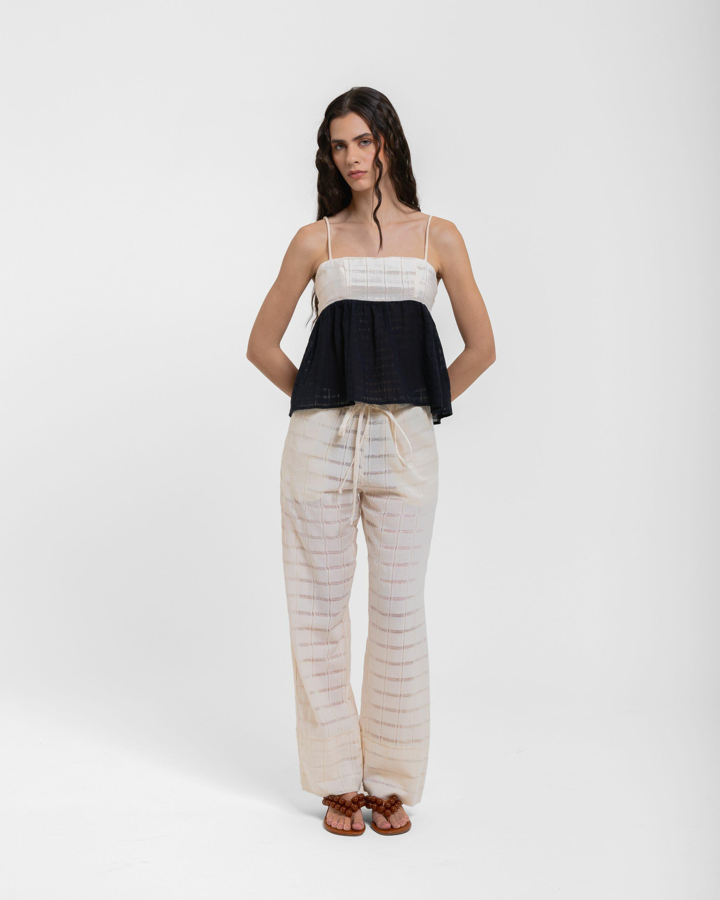 CALÇA CADARÇO ARPEJO - OFF WHITE