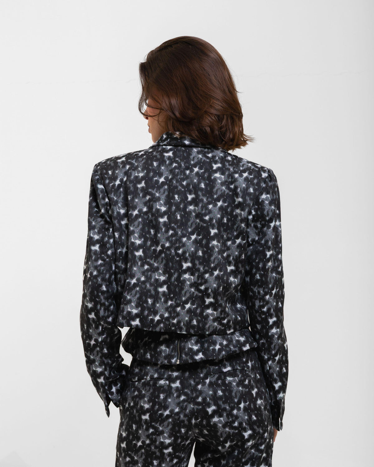 BLAZER VIVIAN JACQUARD IPÊ VIOLETAS P&amp;B