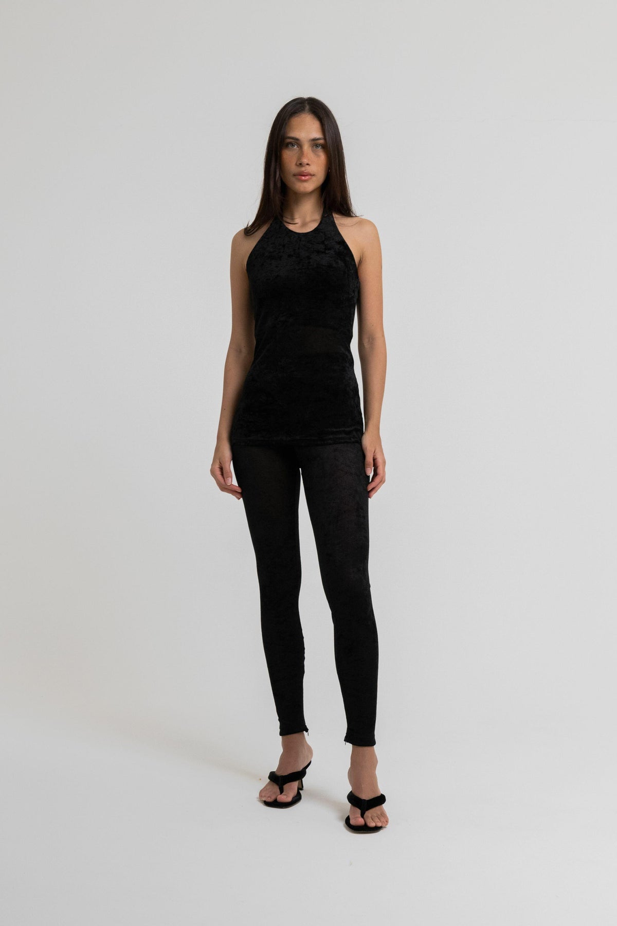 CALÇA LEGGING TULE VELVET PRETO