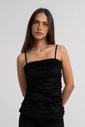 BLUSA PALOMA TULE VELVET PRETO