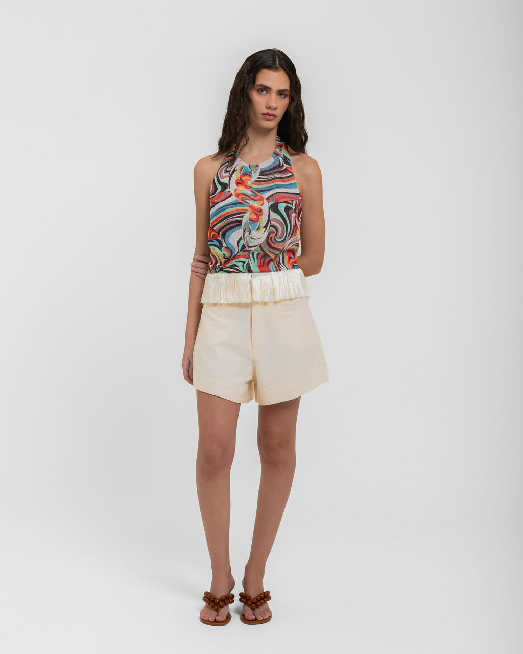 SHORT EVASE GENEBRA - OFF WHITE