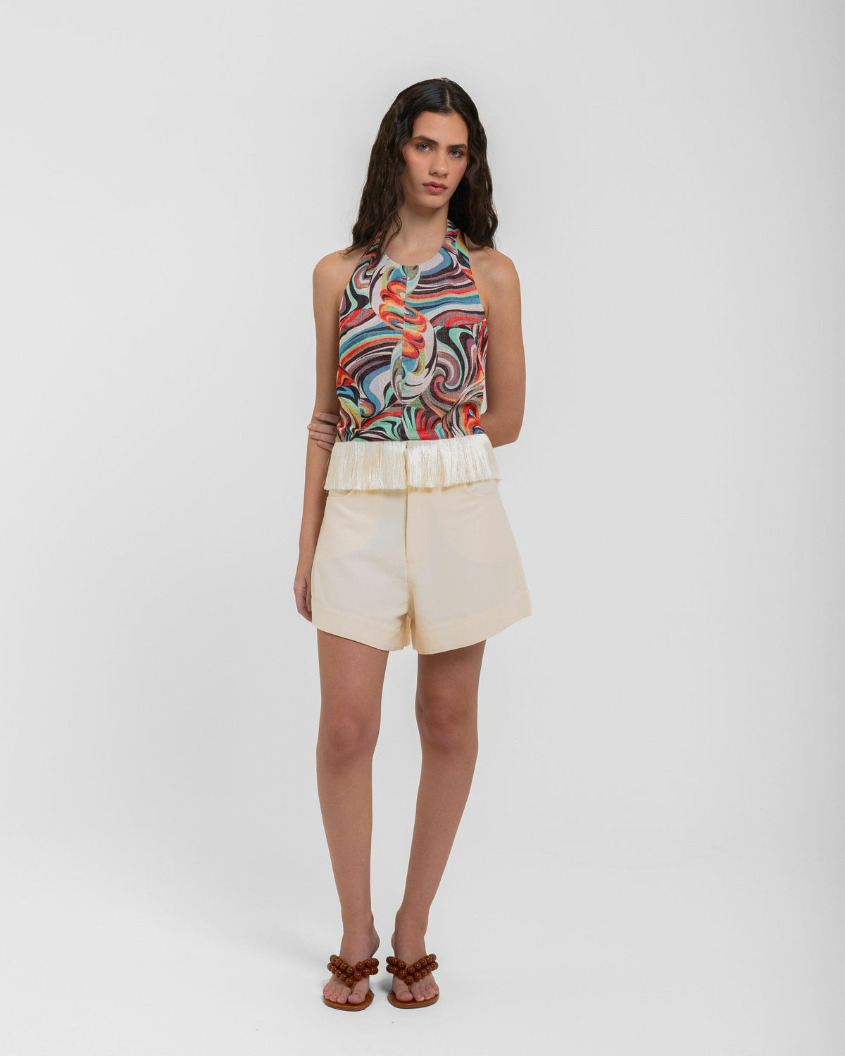 SHORT EVASE GENEBRA - OFF WHITE