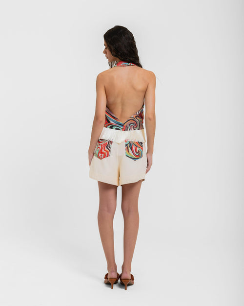 SHORT EVASE GENEBRA - OFF WHITE