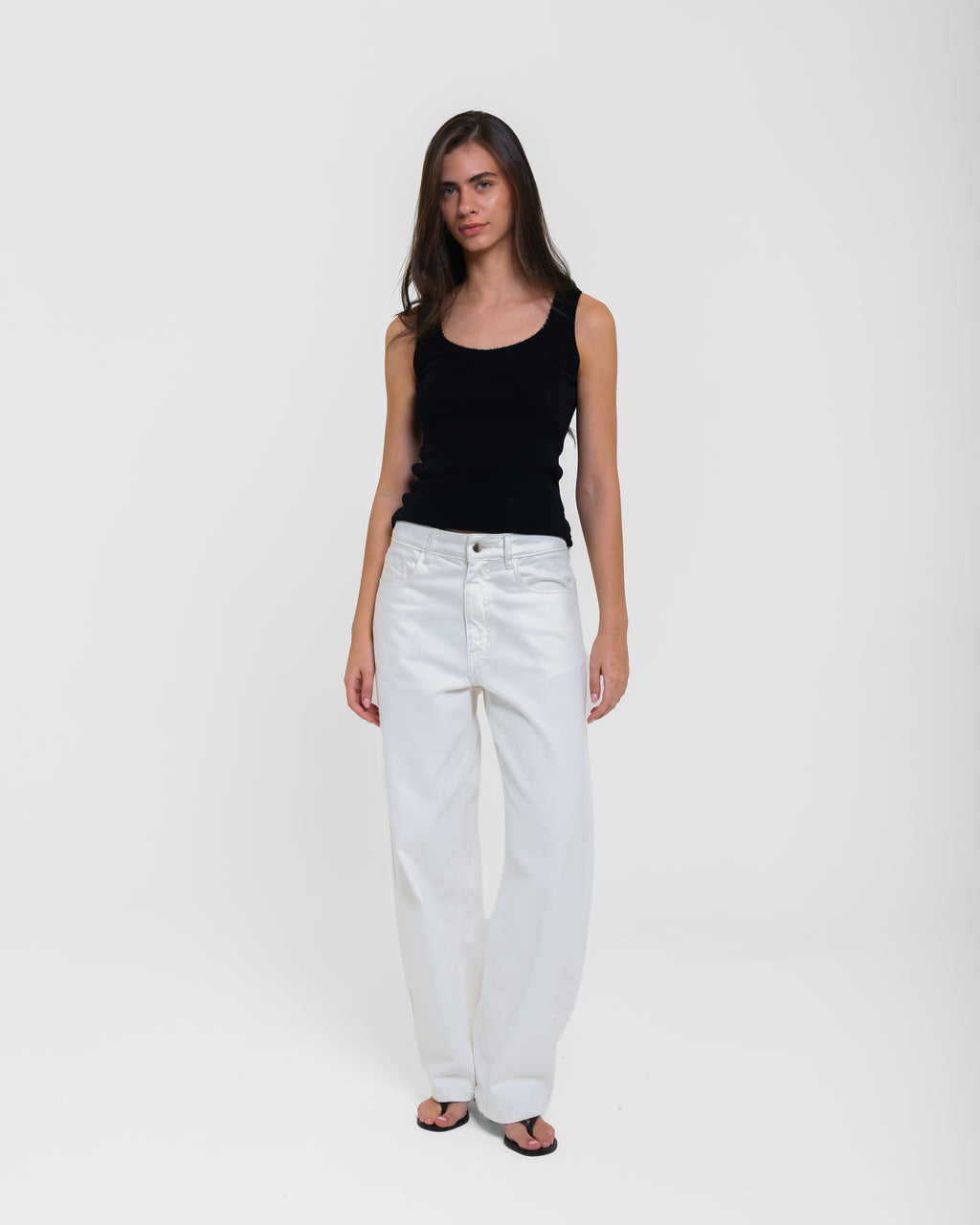 Calça Johana Sarja Off White - CAPA