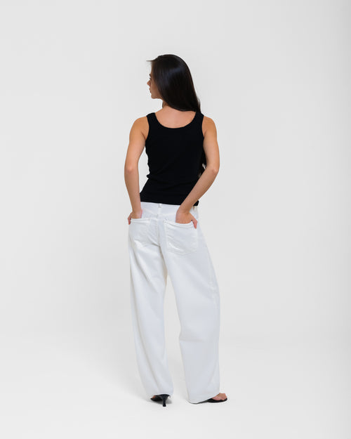 Calça Johana Sarja Off White - COSTAS
