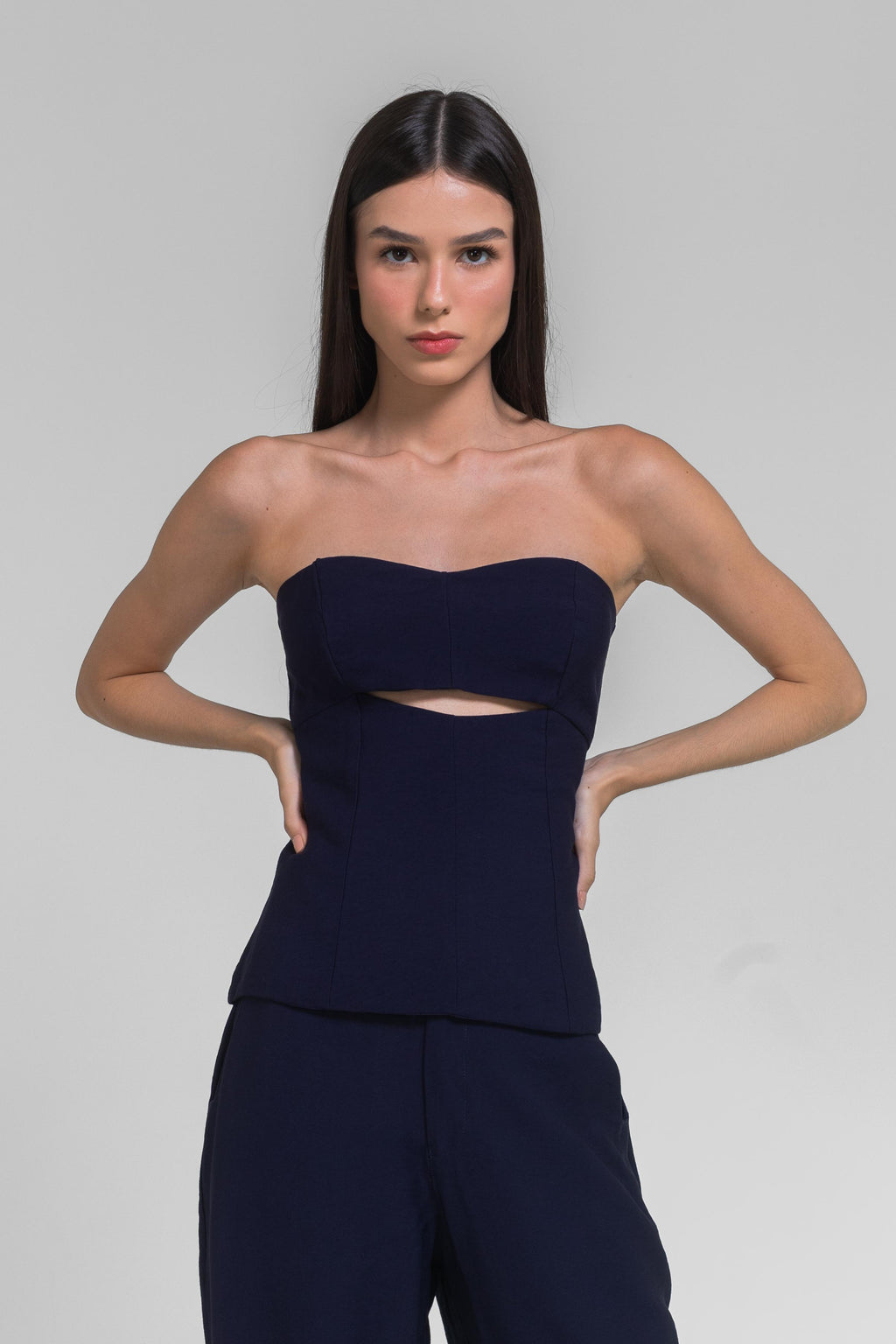 BLUSA ANTONIA ABERTA PROVENCE MARINHO